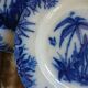 8 very old flat plates made of ironstone