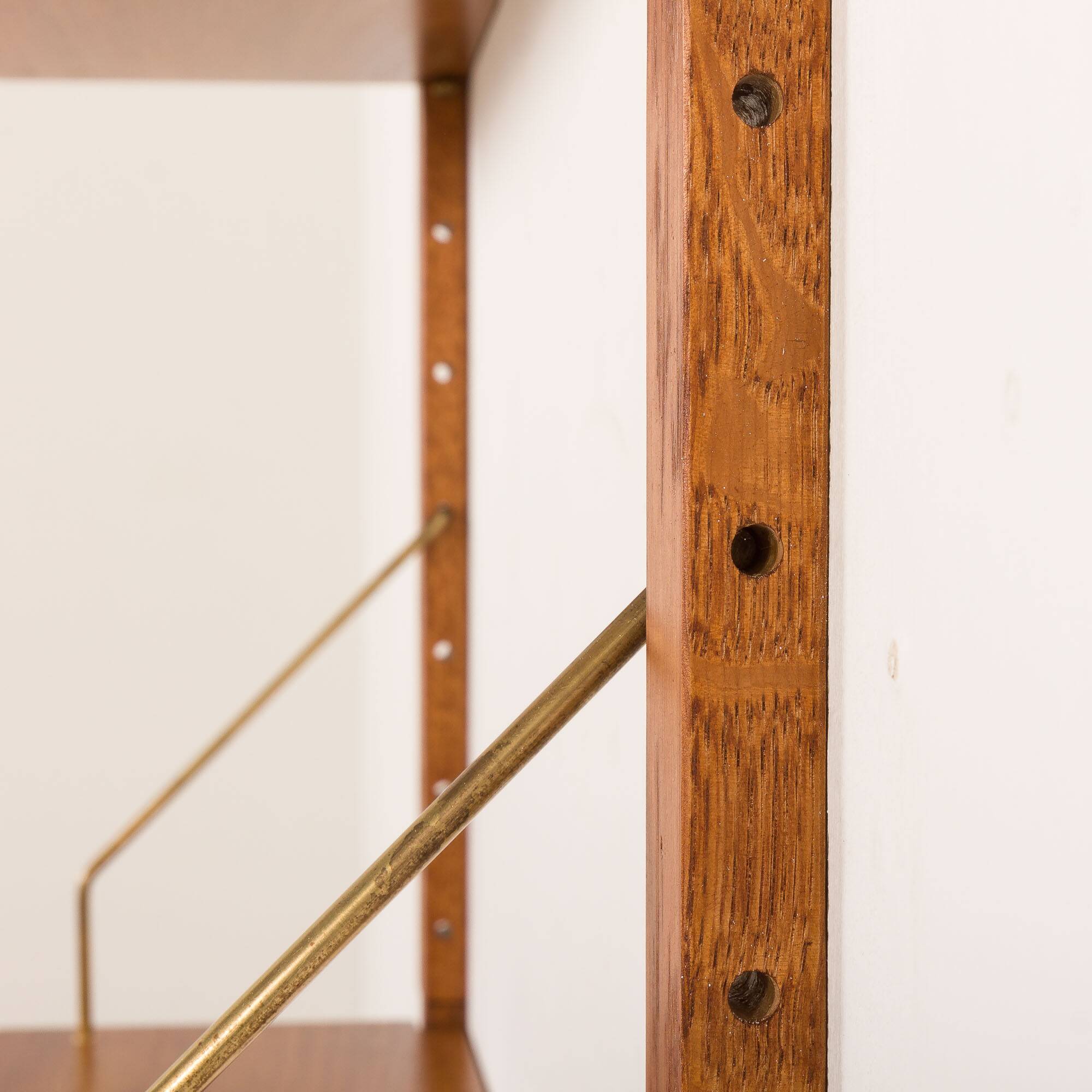 Scandinavian mid century wall unit in teak, 1960s