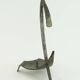 sculptural mid century modern brutalist iron CANDLE HOLDER 1960s 1970s
