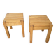 2 solid beech wood stools 1980