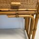 Bamboo and rattan dressing table, with mirror 50s-60s