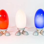 Set of 3 lamps egg red white and blue Ikea 80s