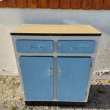 Blue formica folding table