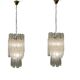 Set of 2 Murano Glass Tube Chandeliers 1970’s