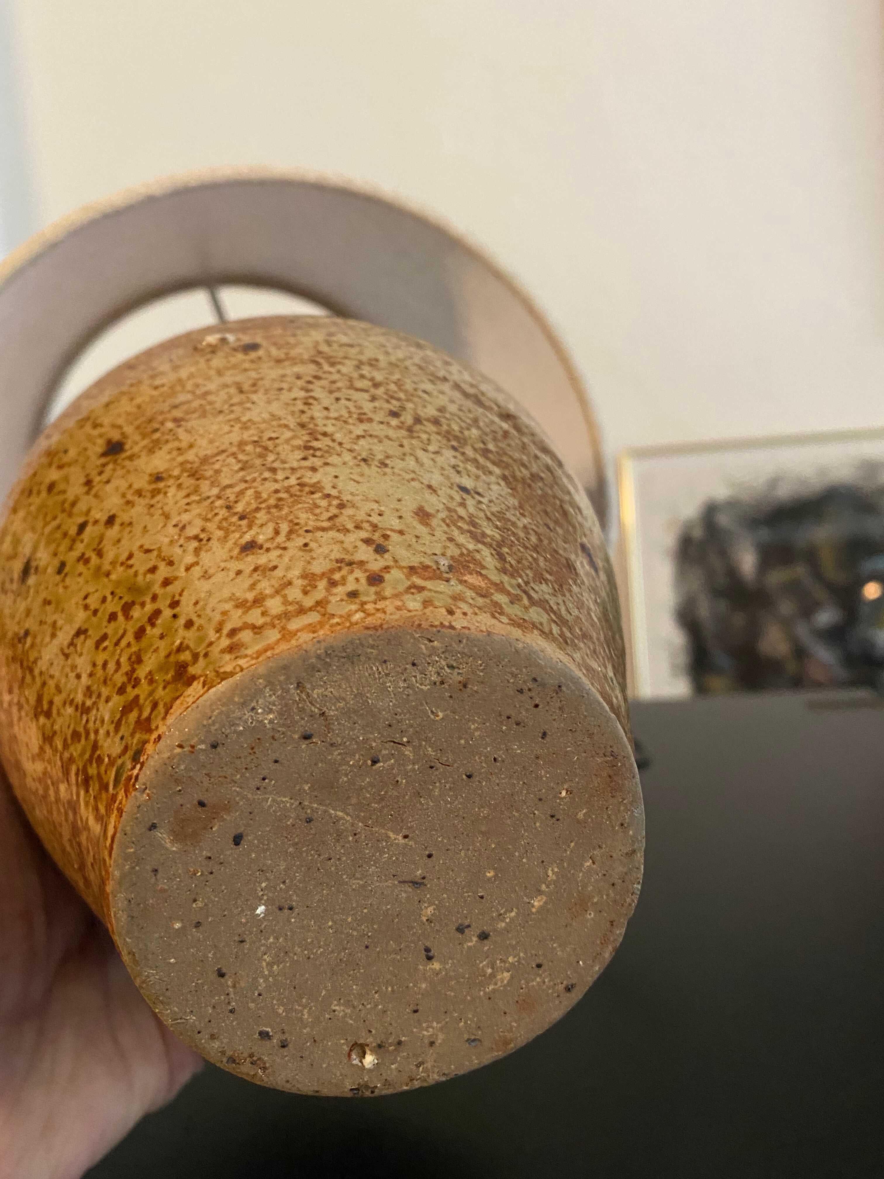 Vintage pyrity stoneware lamp