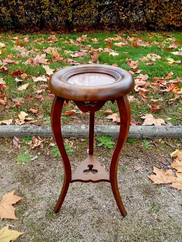 Sellette en bois et marbre