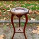 Wood and marble stool