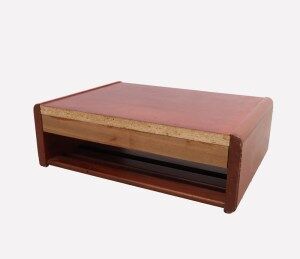 Ensemble de tables de chevet murales en bois vintage