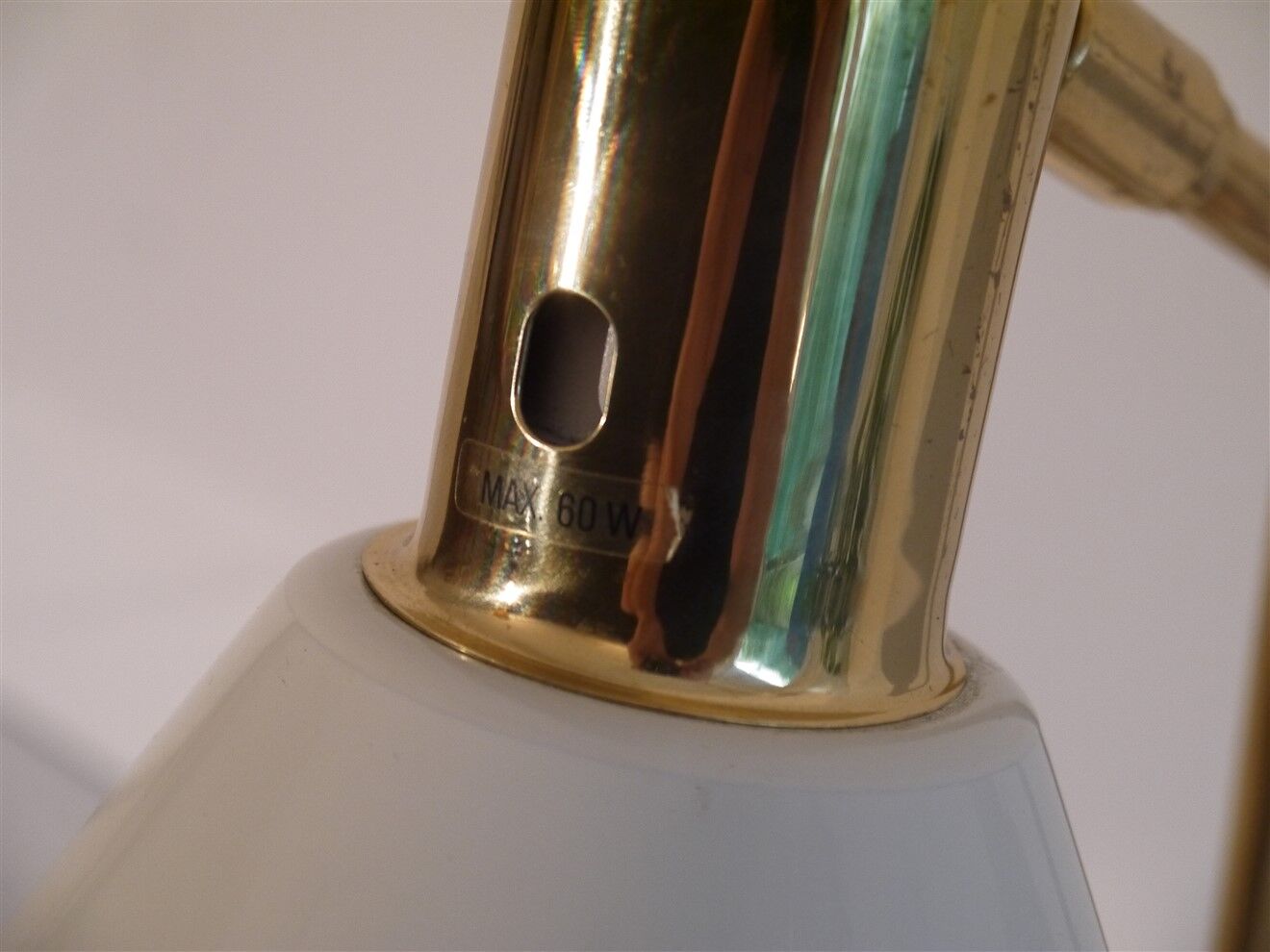 Vintage Scandinavian brass lamp 1970