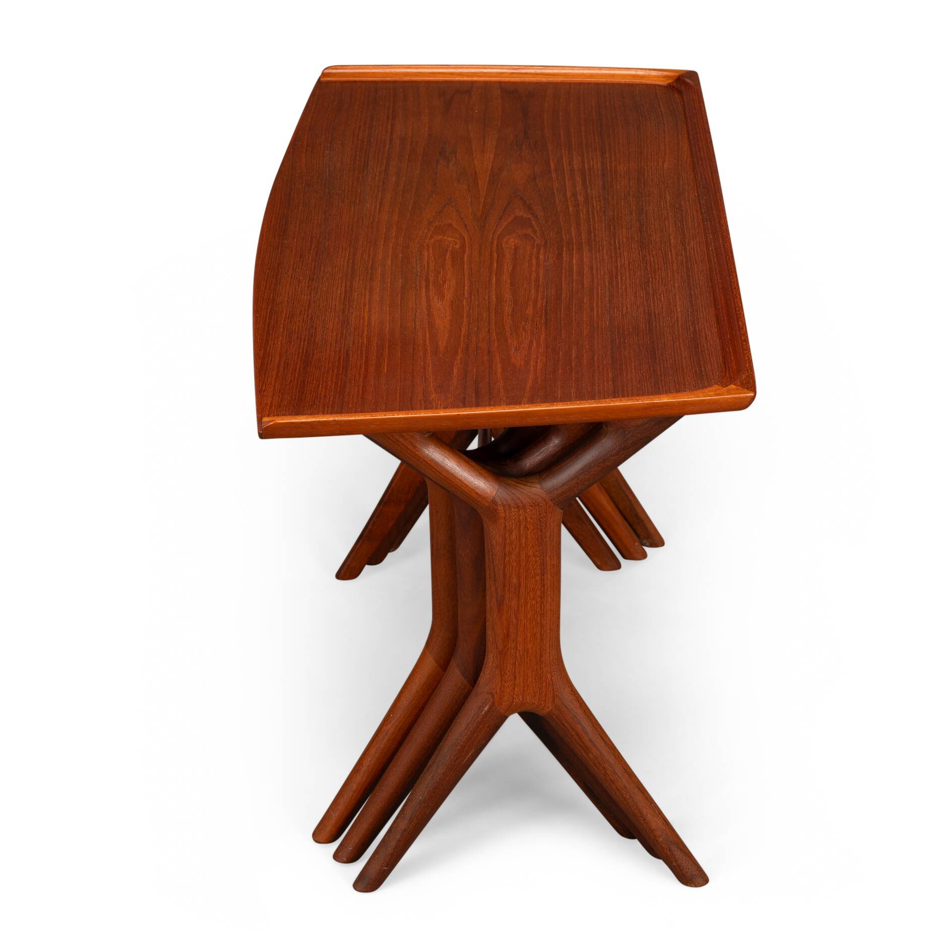 Set of 3 nesting tables by Johannes Andersen for CFC Silkeborg, 1960s