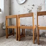 Set of 4 70s elm chairs, Regain