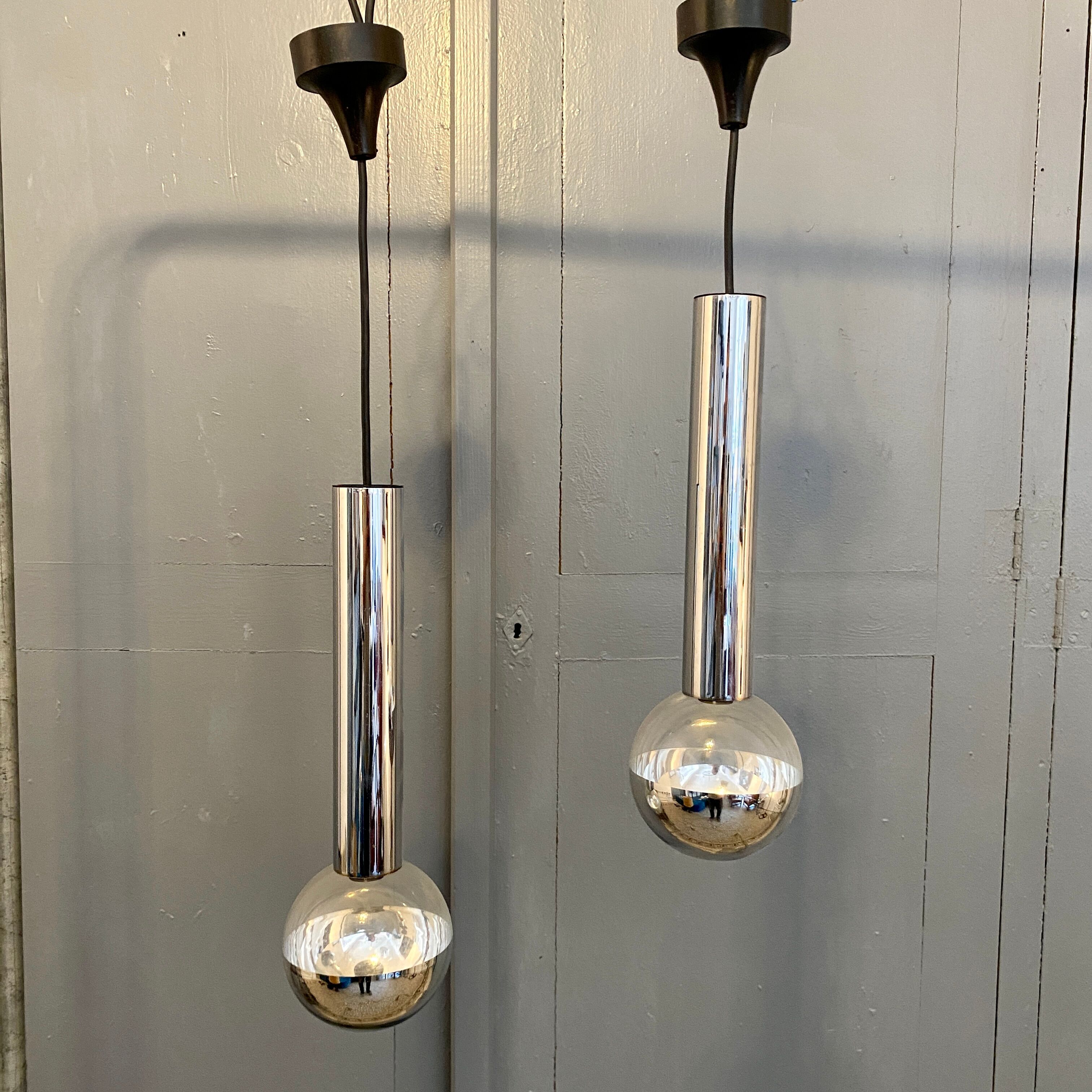 Pair of suspensions of motoko ishi for staff 1970