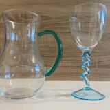 Art de la Table Design Pichet Carafe Cruche + Grand Verre à Pied