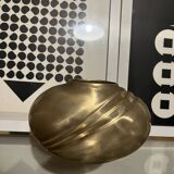 Brushed metal shell vase
