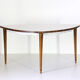 1950s triangular vintage coffee table