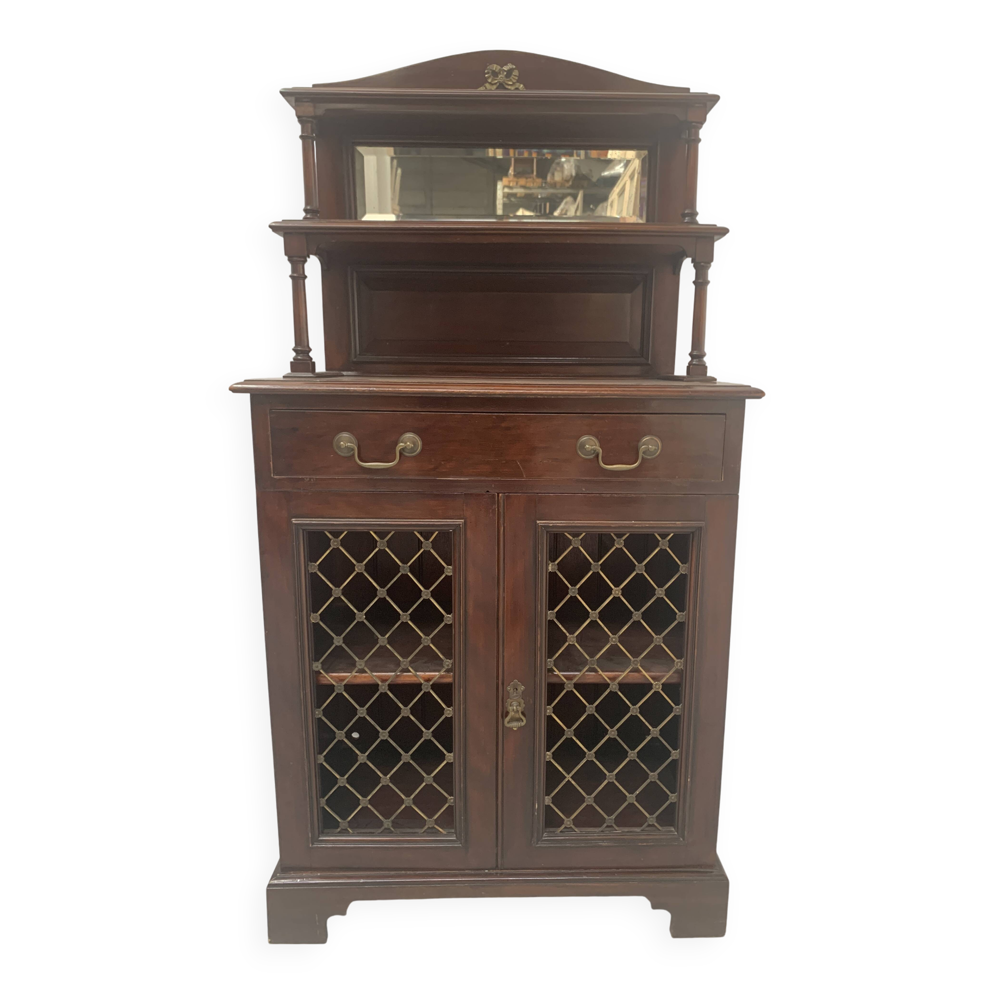 19th century Empire style mahogany serving trolley