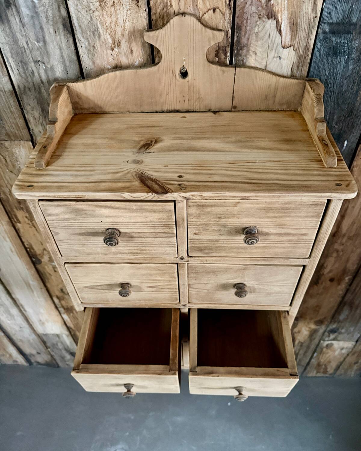 Hanging craft cabinet with drawers