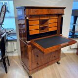 Biedermeier Secretary in Walnut and Maple, 1820