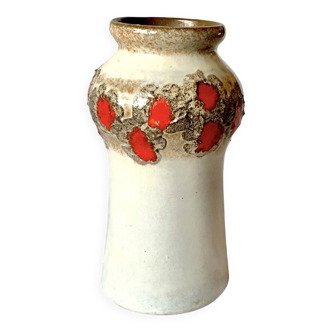 Vintage Strehla Keramik Vase - Fat Lava - East Germany
