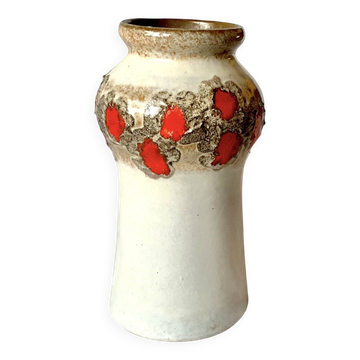 Vintage Strehla Keramik Vase - Fat Lava - East Germany