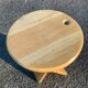 Tabouret pliant vintage en bois vernis