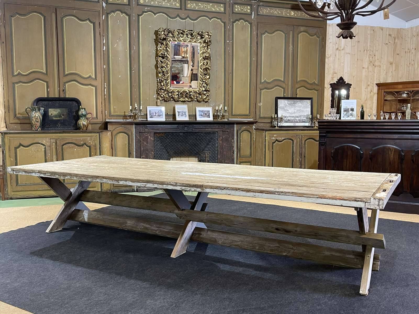 Workshop table in fir - carpenter's work from the 1970s-80s