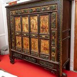 Antique Chinese wardrobe with 4 doors and 3 drawers.
