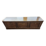 Large walnut sloping cabinet