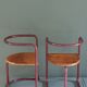 Pair of 50s children's chairs in tube