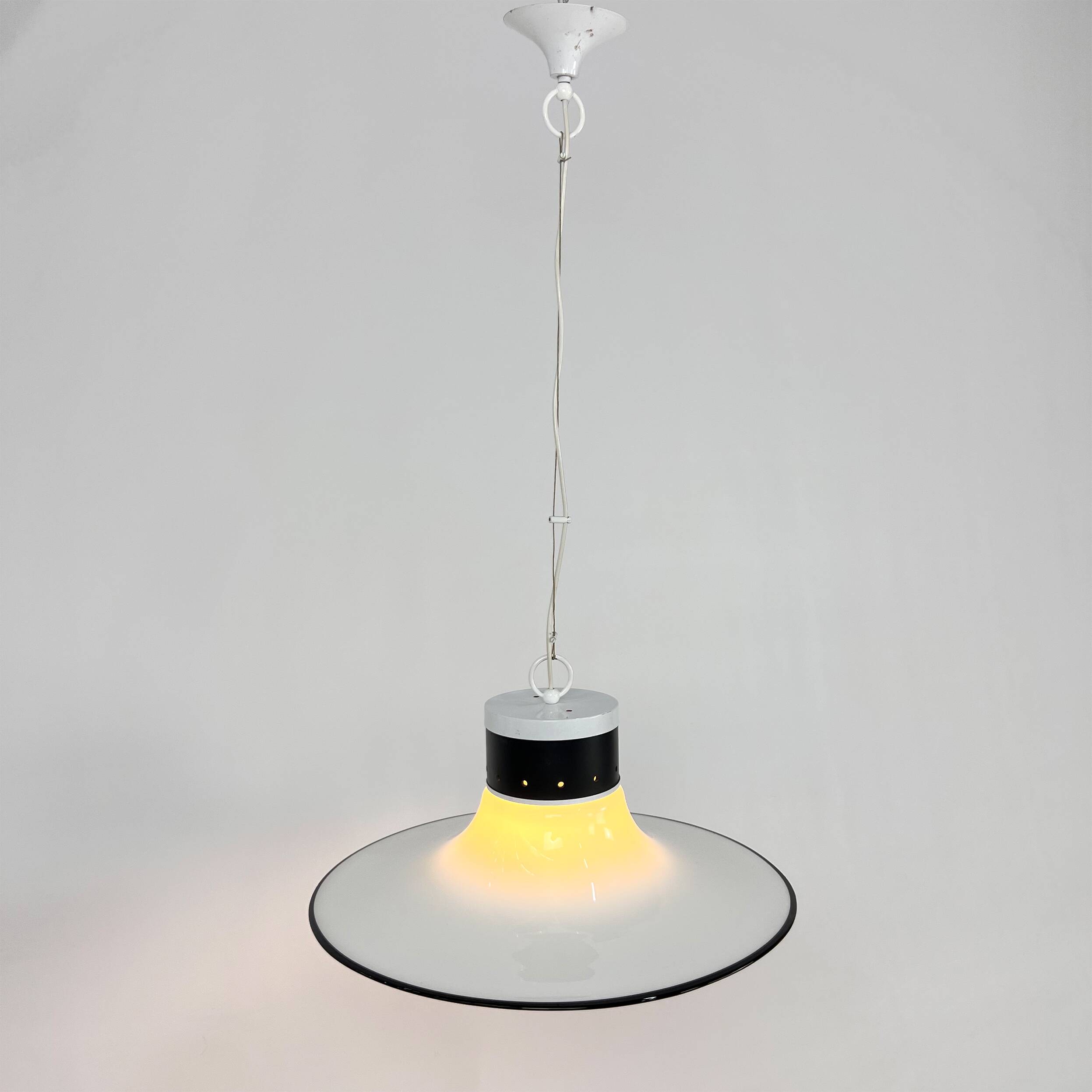 Suspension Space Age en verre de Murano, Italie, années 1960