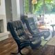 Pair of vintage Westnofa Siesta armchairs by Ingmar Relling 1960.