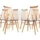 Set of 6 vintage Ercol elm & beech Goldsmith dining chairs mid century