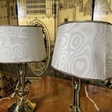 Paire de lampes en laiton 1960