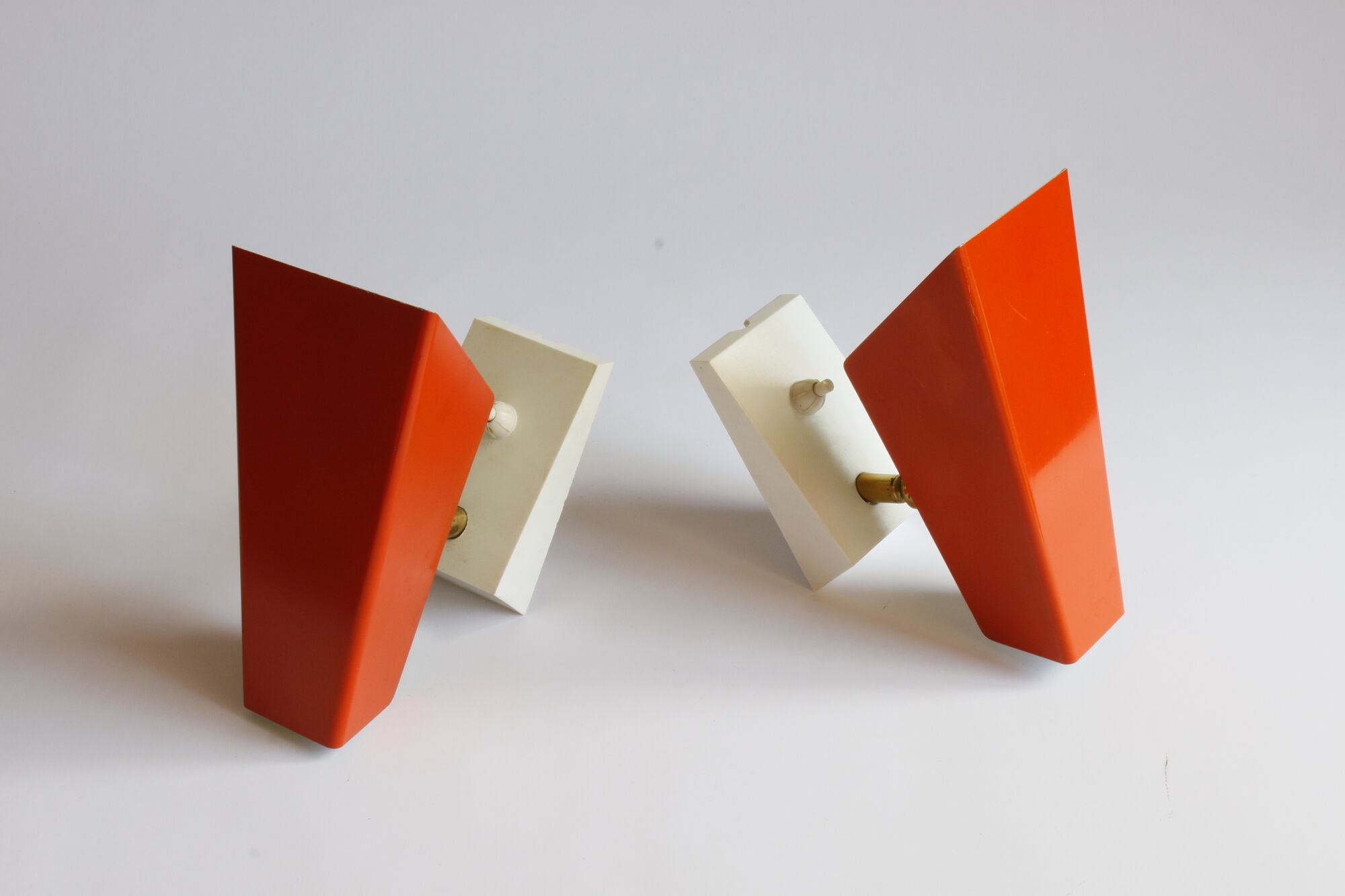 Orange wall sconces by J. J. M. Hoogervorst for Anvia, 1960s