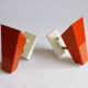 Orange wall sconces by J. J. M. Hoogervorst for Anvia, 1960s