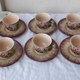 6 Quimper Fouillen cups