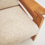 Solid oak Danish lounge chair