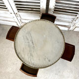 Louis XVI style mahogany hot water bottle table