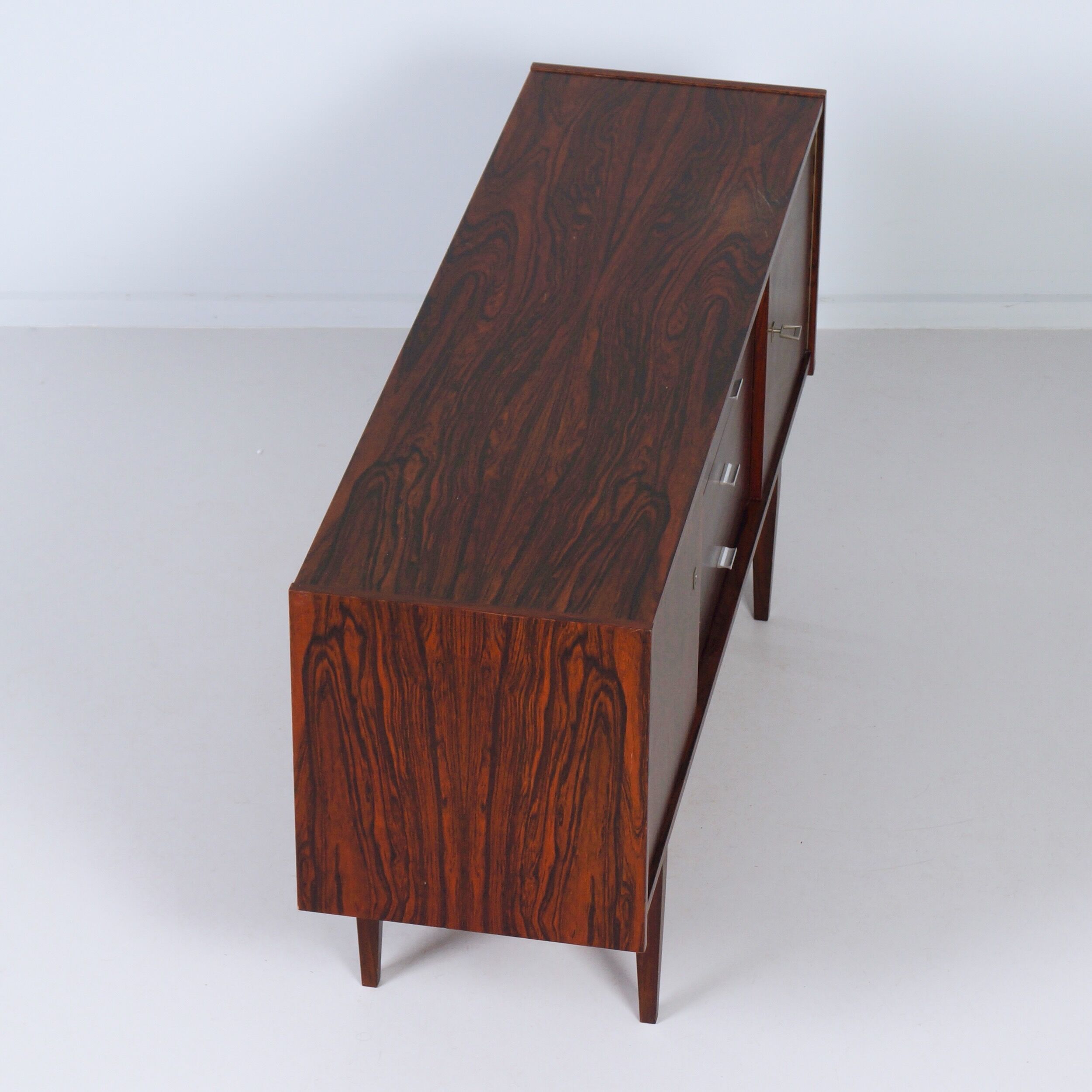 Rosewood sideboard with 3 drawers and 2 cabinets, Denmark, 1960s