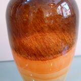 Glass vase blown Italy 70s