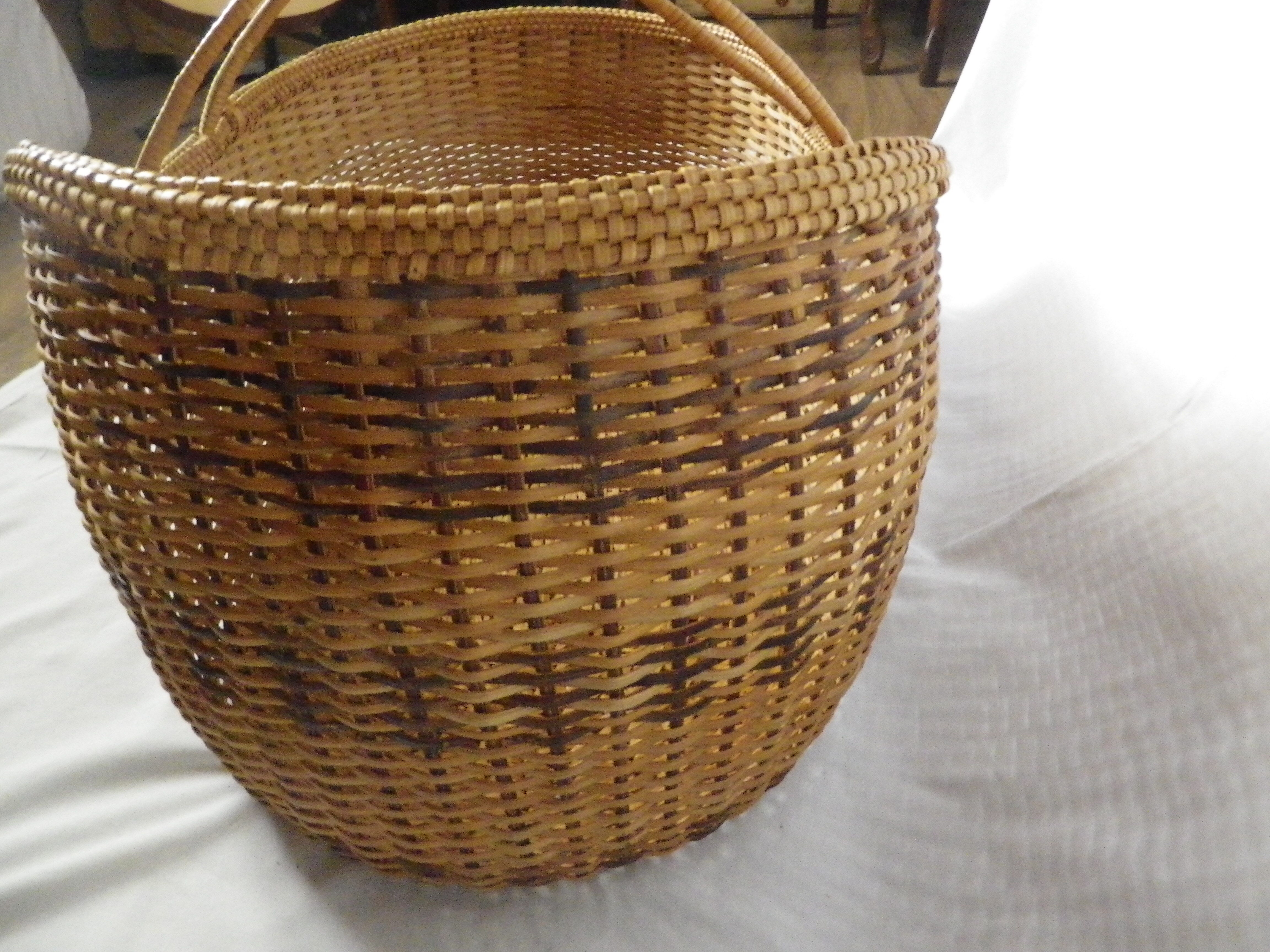 Antique wicker bassinet for babies