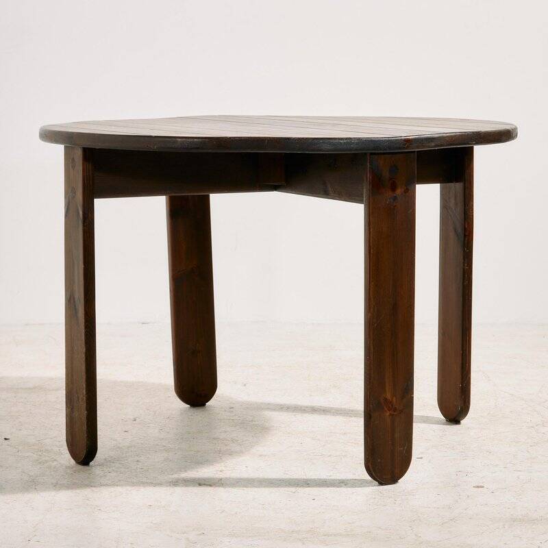 Hungarian Pine Dining Set by Mária Szedleczky, 1970s, Set of 5