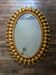 Oval golden metal tulip mirror country decoration