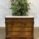 Napoleon III commode in walnut, fir and white marble from the 19th century.