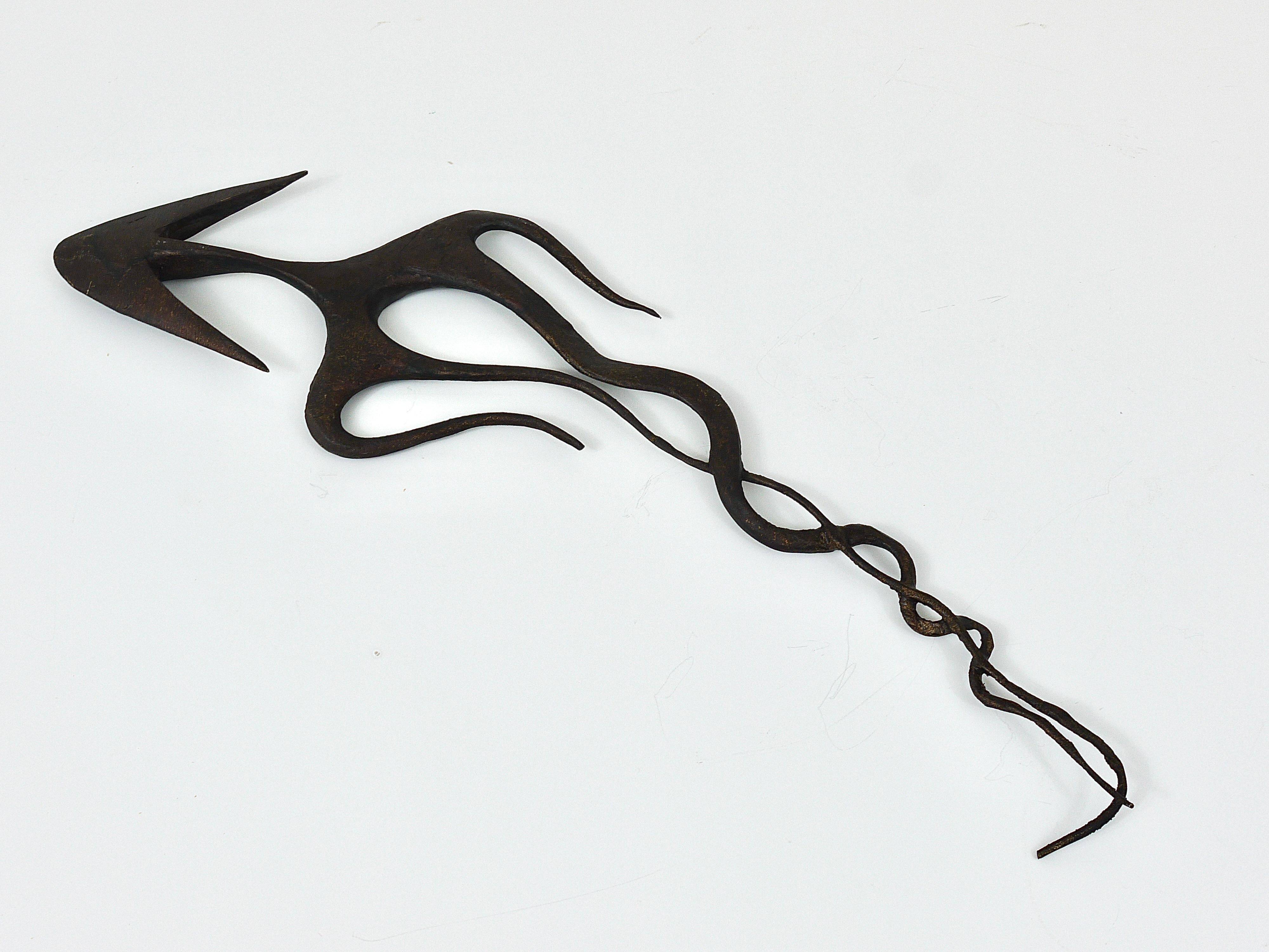 Carl Auböck Wall Sculpture Handmade Napoleon #4271, Brass, Austria