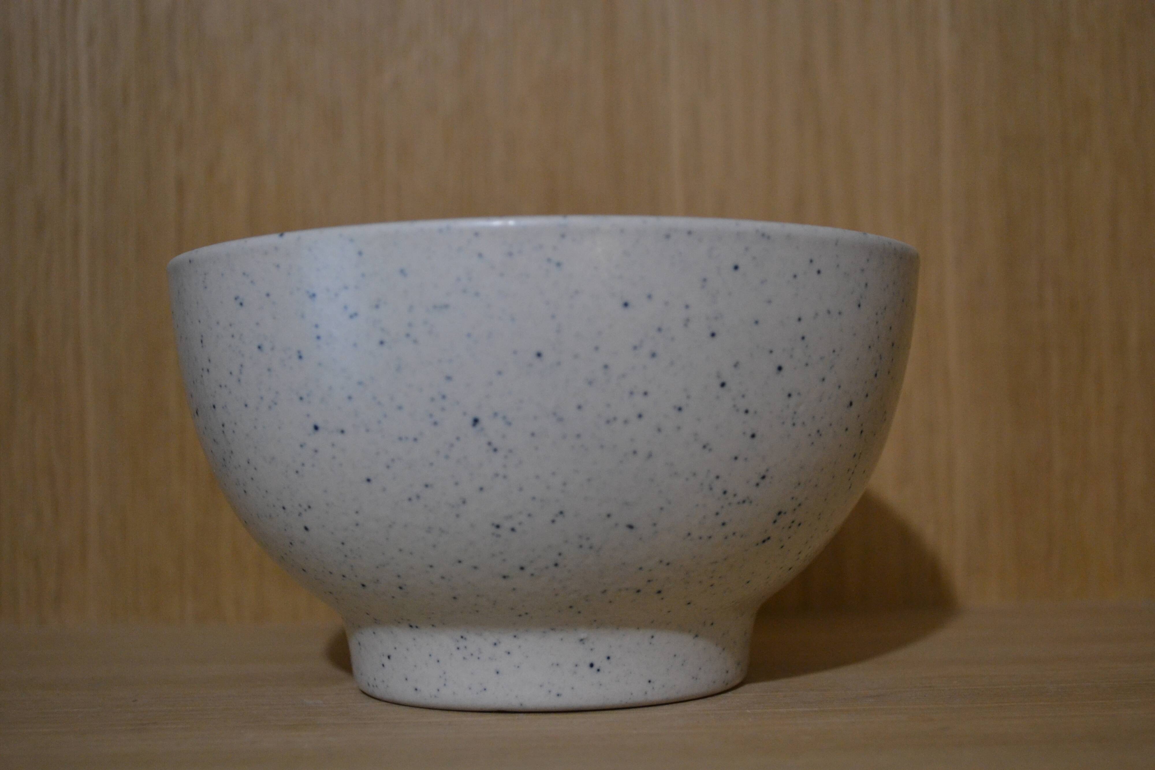 Speckled blue sandstone bowl