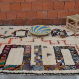 Handmade abstract Berber rug 263 x 150 CM