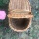 Wicker basket with lid