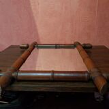 Ancien miroir bois style bambou décoration 38x45 vintage