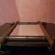 Old wooden mirror bamboo style decoration 38x45 vintage